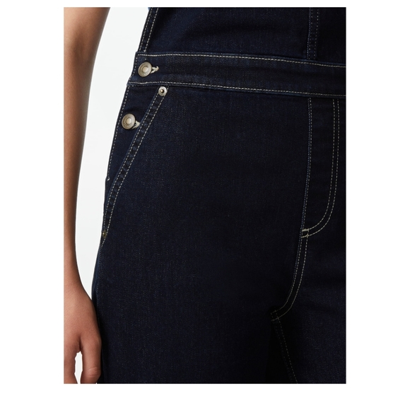 FREE ASSEMBLY KIDS GIRLS OVERALLS DARK BLUE DENIM SIZE 18 PREOWNED - Picture 5 of 15